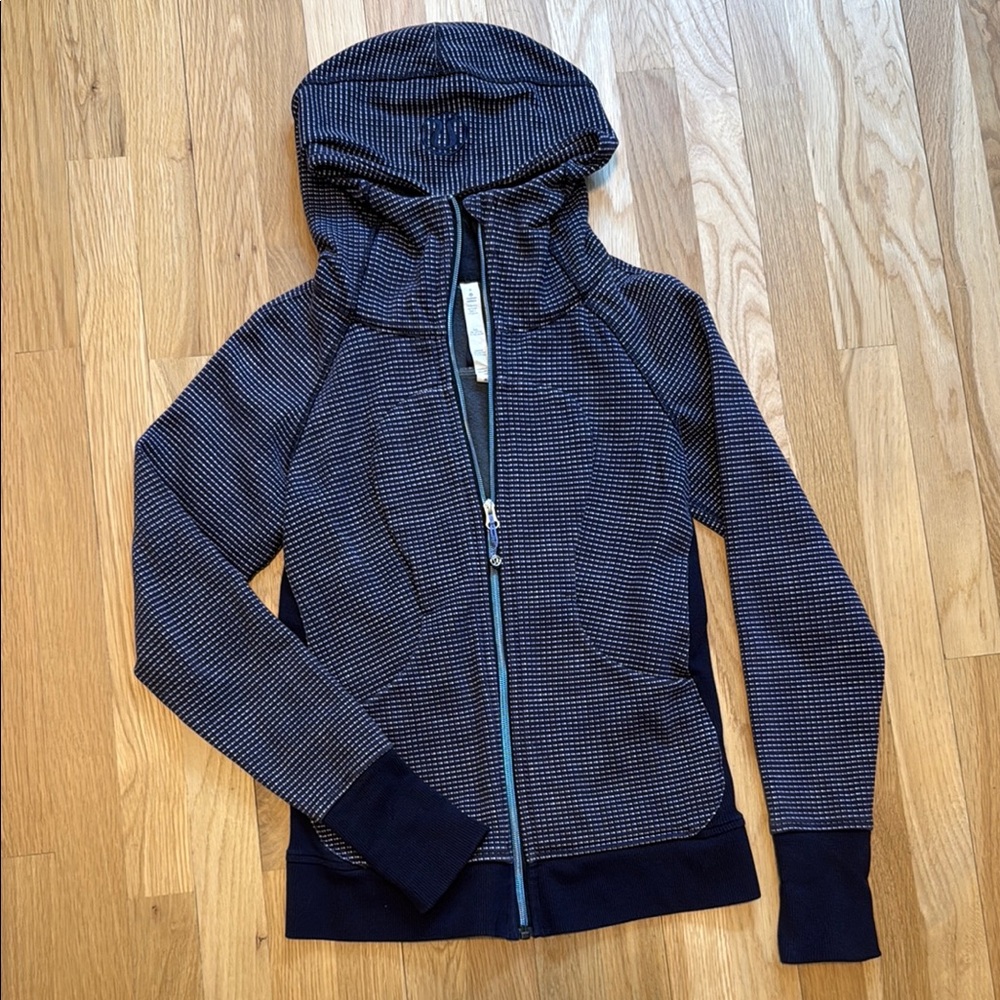 Navy Blue Zip-Up Hoodie